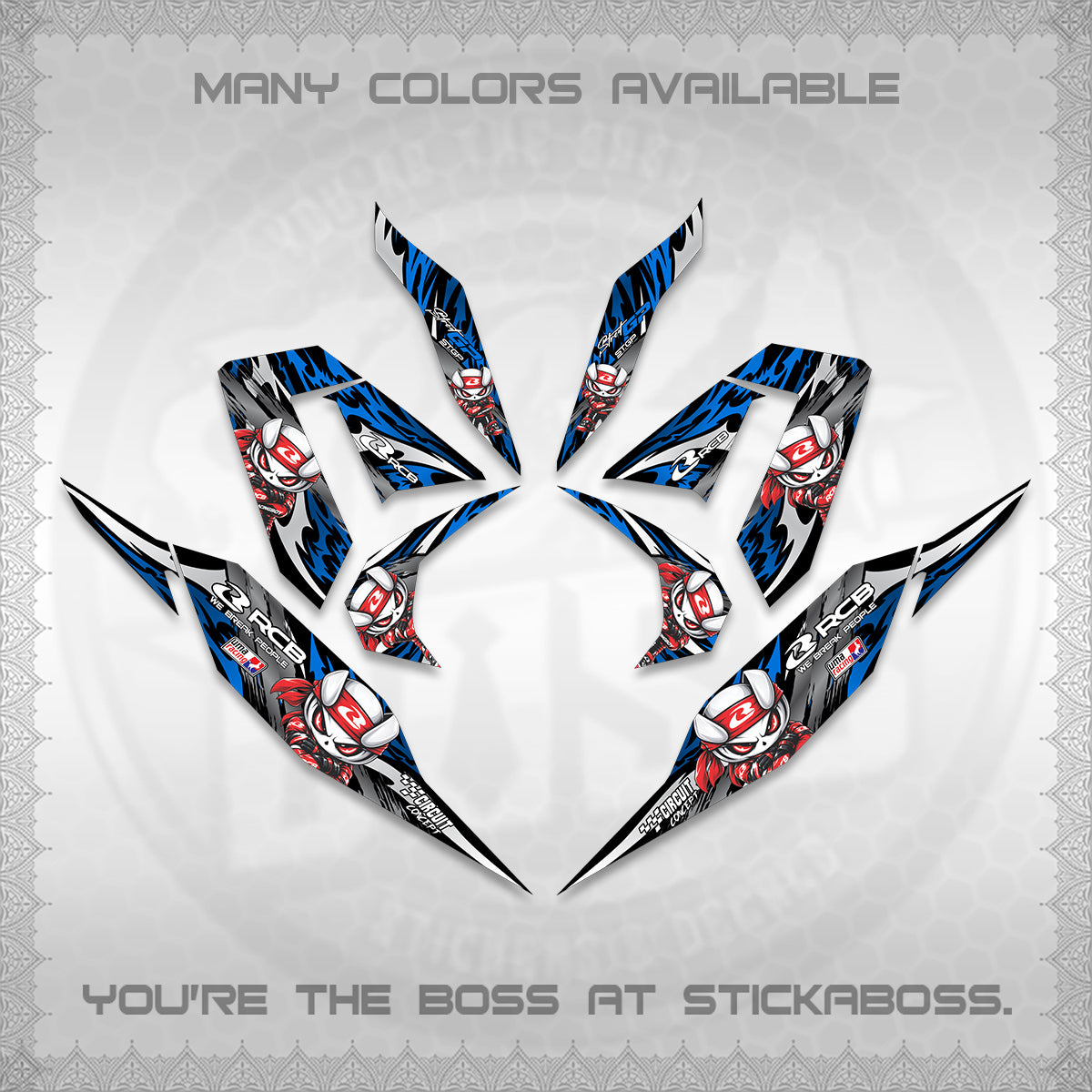CLICK 125 V4 DECALS (2026 NEW RCB 2.0 DESIGN) STICKER KITS BY STICKABOSS