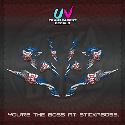 CLICK 125 V3 UV TRANSPARENT DECALS (2026 NEW RCB 2.0 DESIGN) STICKER KITS BY STICKABOSS