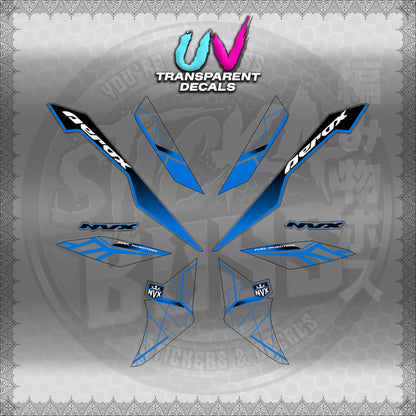 【PREMIUM UV PRINT】TRANSPARENT AEROX V3 ALPHA TURBO INDO-MALAYSIAN (AV3MAMABO)【WITH FREEBIES】