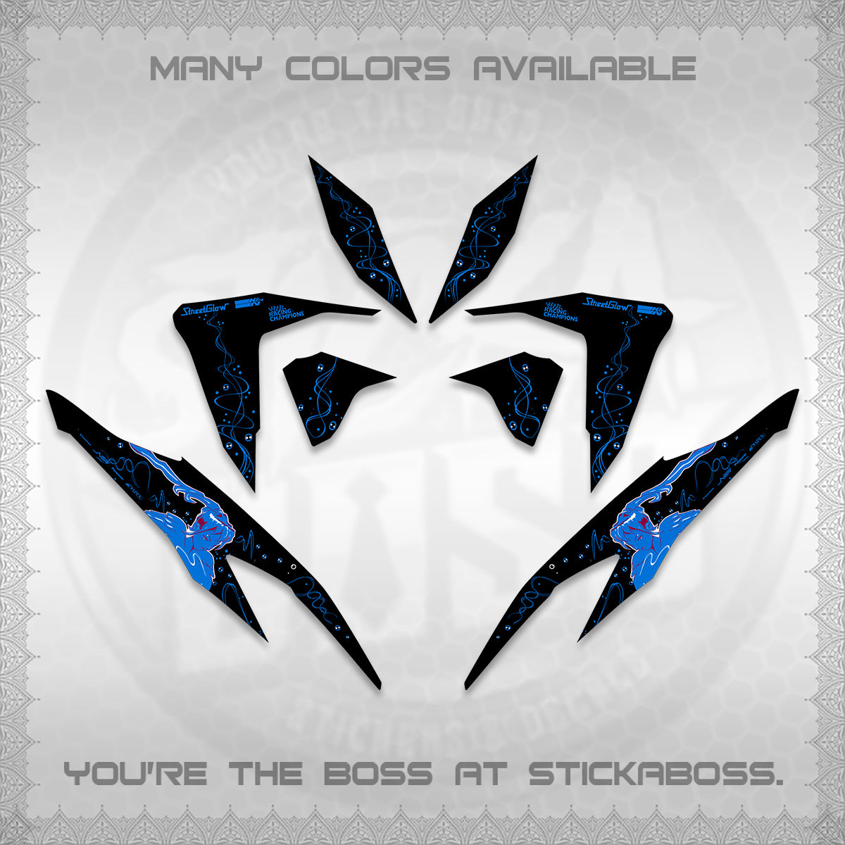 CLICK V2 DECALS (2026 2F2F SWIRL DESIGN) STICKER KITS BY STICKABOSS