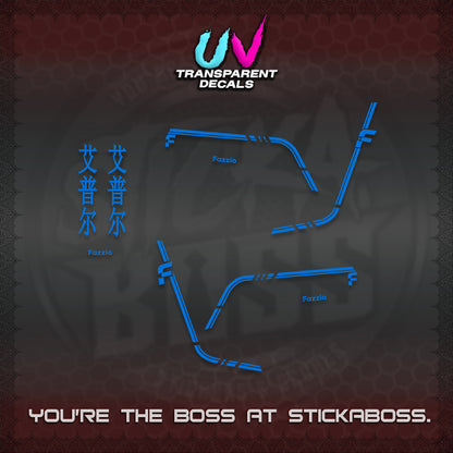 FAZZIO UV TRANSPARENT DECALS (2026 JAPAN LINES) STICKER KITS BY STICKABOSS