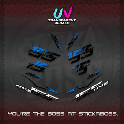 AEROX 155 V2 UV TRANSPARENT DECALS (2026 NVX VIETNAM) STICKER KITS BY STICKABOSS