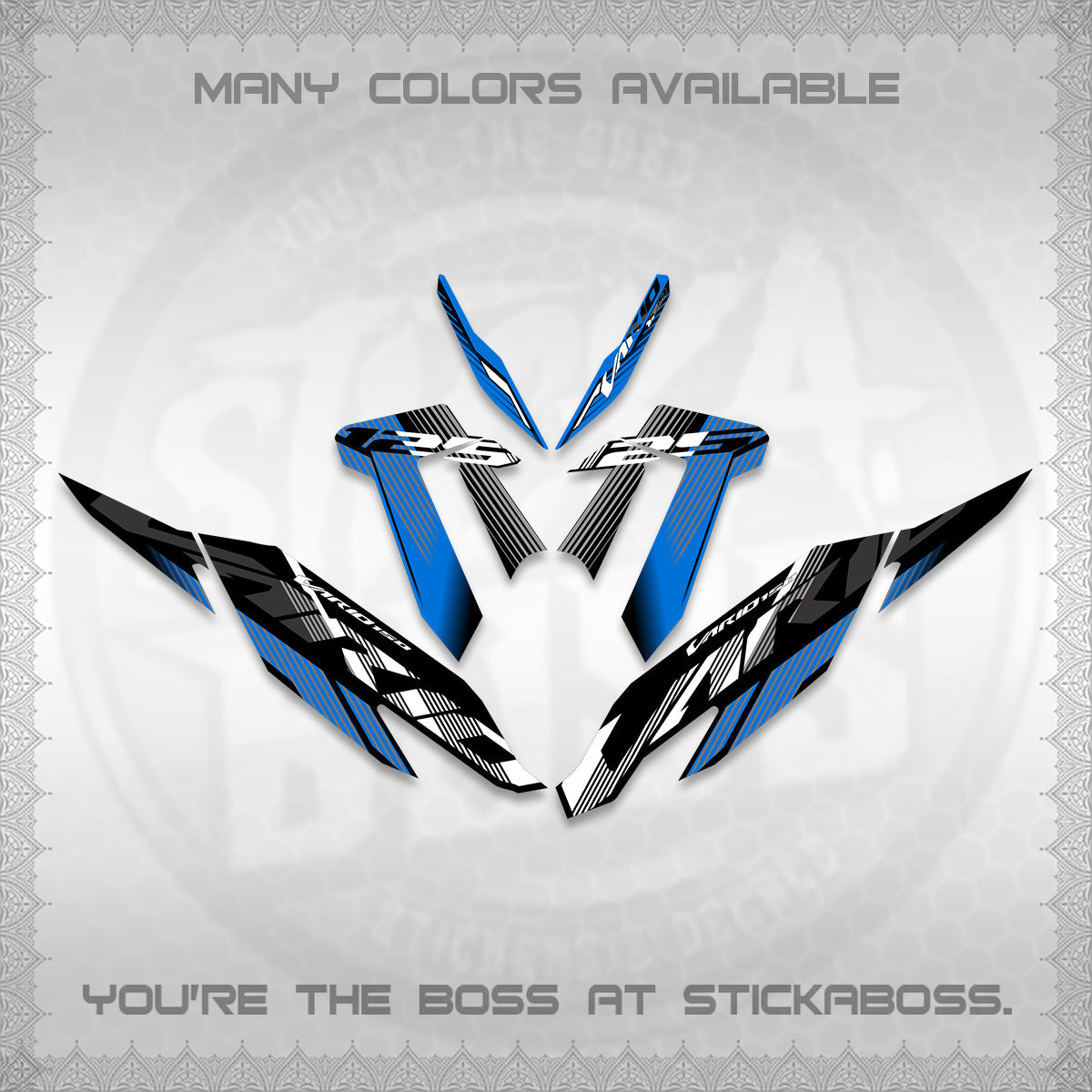 CLICK 125 V4 MALAYSIAN VARIO DECALS (2020 DESIGN) STICKER DECALS By STICKABOSS