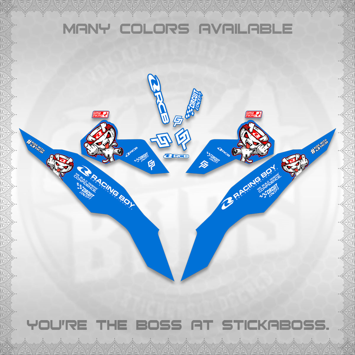 CLICK V3 DECALS (2026 RACE ZOMBIE DESIGN)STICKER DECALS By STICKABOSS