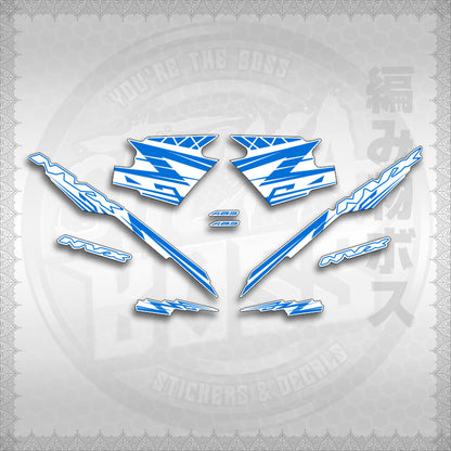 STICKER DECALS for AEROX V3 ALPHA TURBO INDO FOR WHITE (AV314ARV9SE) By STICKABOSS (SOFIE LAMINATED WATERPROOF)