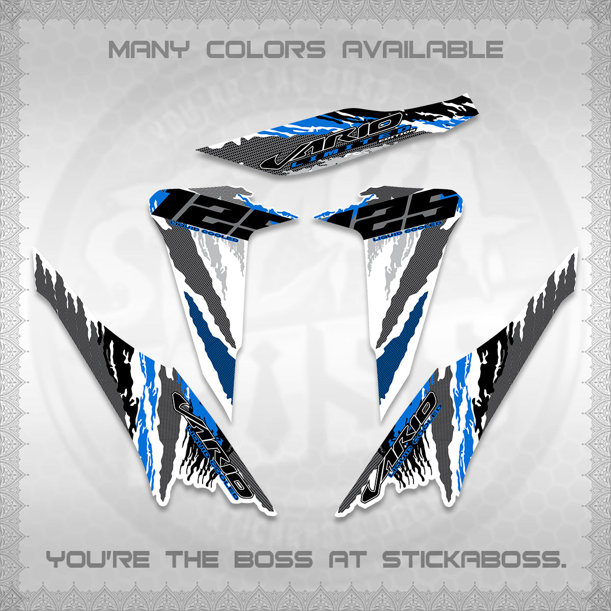 CLICK 125 V2 VARIO FOR WHITE DECALS (2022 SPLASH SPECIAL) STICKER KITS BY STICKABOSS