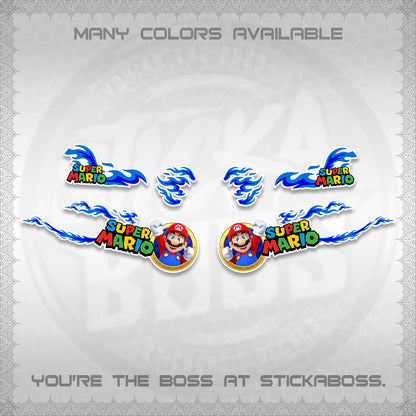FAZZIO FOR WHITE DECALS (FLAMES 02 SUPER-M MOTIF) STICKER KITS BY STICKABOSS