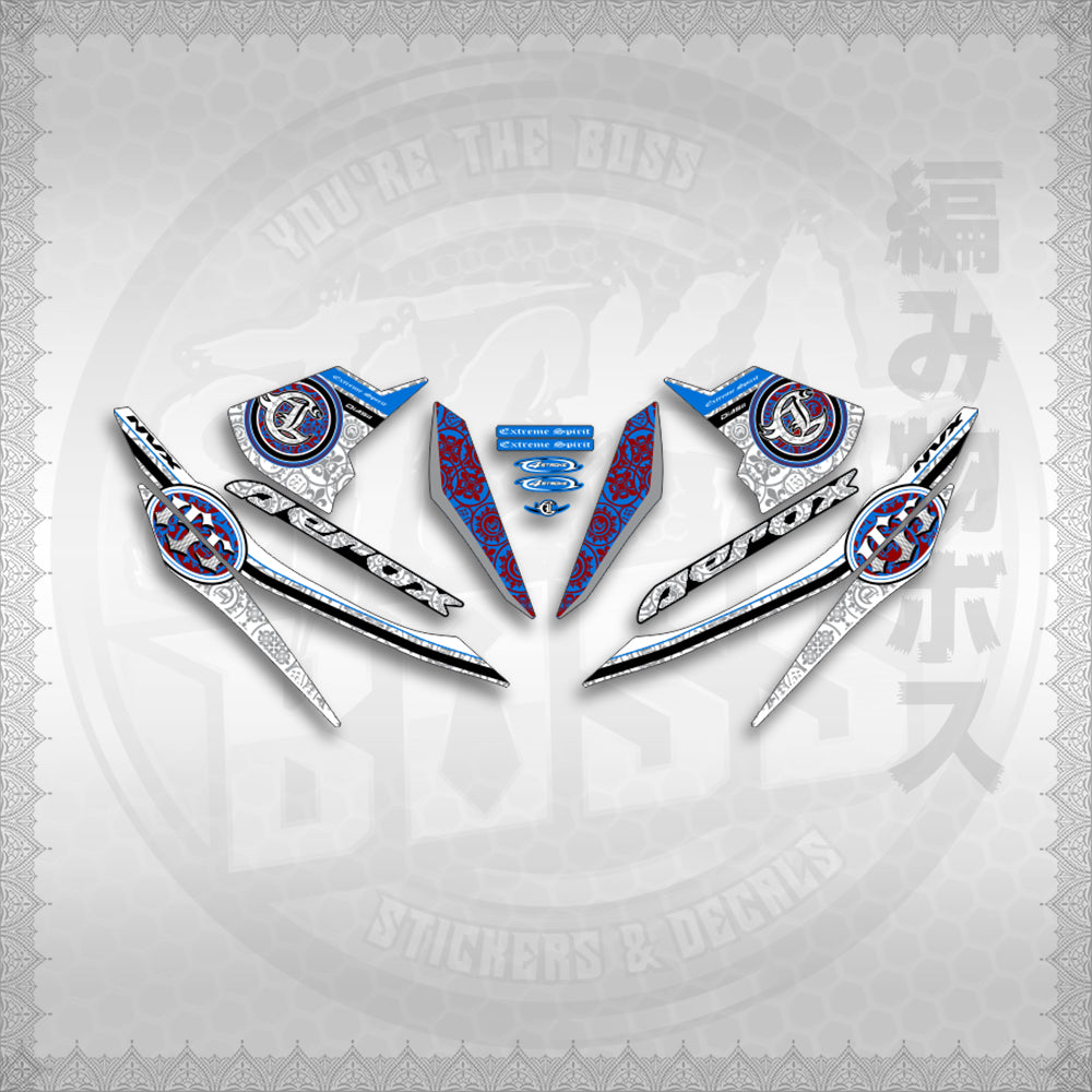 STICKER DECALS for AEROX V1 (AV1EXSPNV) By STICKABOSS (SOFIE LAMINATED WATERPROOF)