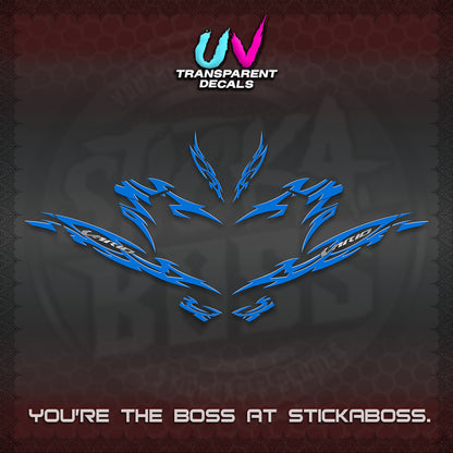 CLICK 125 V4 INDO VARIO UV TRANSPARENT DECALS (2026 NUSANTARA STRIPING) STICKER DECALS By STICKABOSS