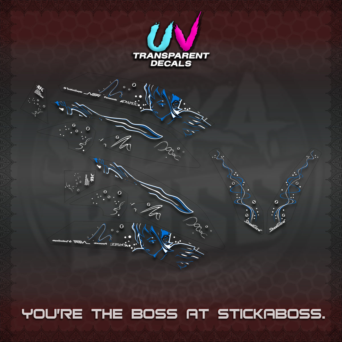 NMAX V2 UV TRANSPARENT DECALS (2026 2F2F DESIGN)STICKER DECALS By STICKABOSS