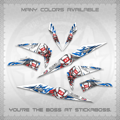 BEAT FI V2 FOR WHITE DECALS (2026 NEW RCB 2.0 DESIGN) STICKER KITS BY STICKABOSS