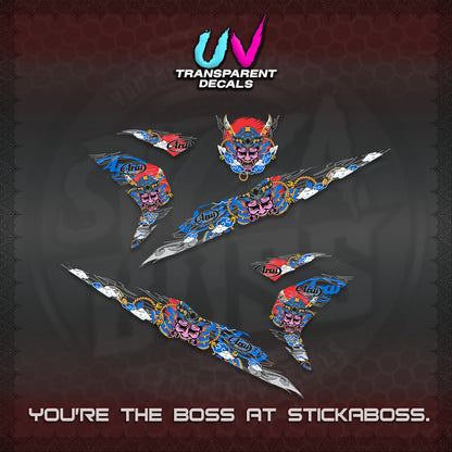 BEAT FI V2 INDO UV TRANSPARENT DECALS (2026 NEW SAMURAI MOTIF) STICKER KITS BY STICKABOSS