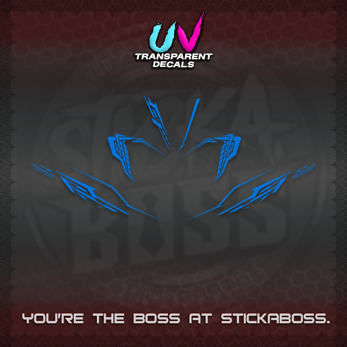 CLICK 125 V4 UV TRANSPARENT DECALS (2026 VEERIZA STYLISH DESIGN) STICKER DECALS By STICKABOSS