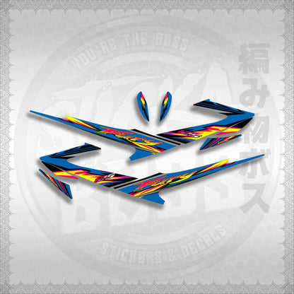 FURY 125 LUEFI RACE FLARE STICKER DECALS By STICKABOSS (SOFIE LAMINATED WATERPROOF)
