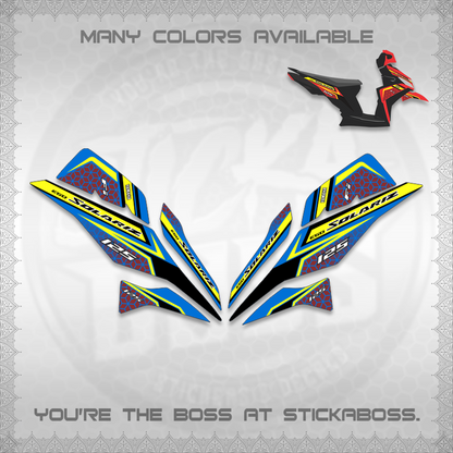 MIO I 125 M3 (NEW SOLARIZ MOTIF 25)STICKER DECALS By STICKABOSS (Copy)