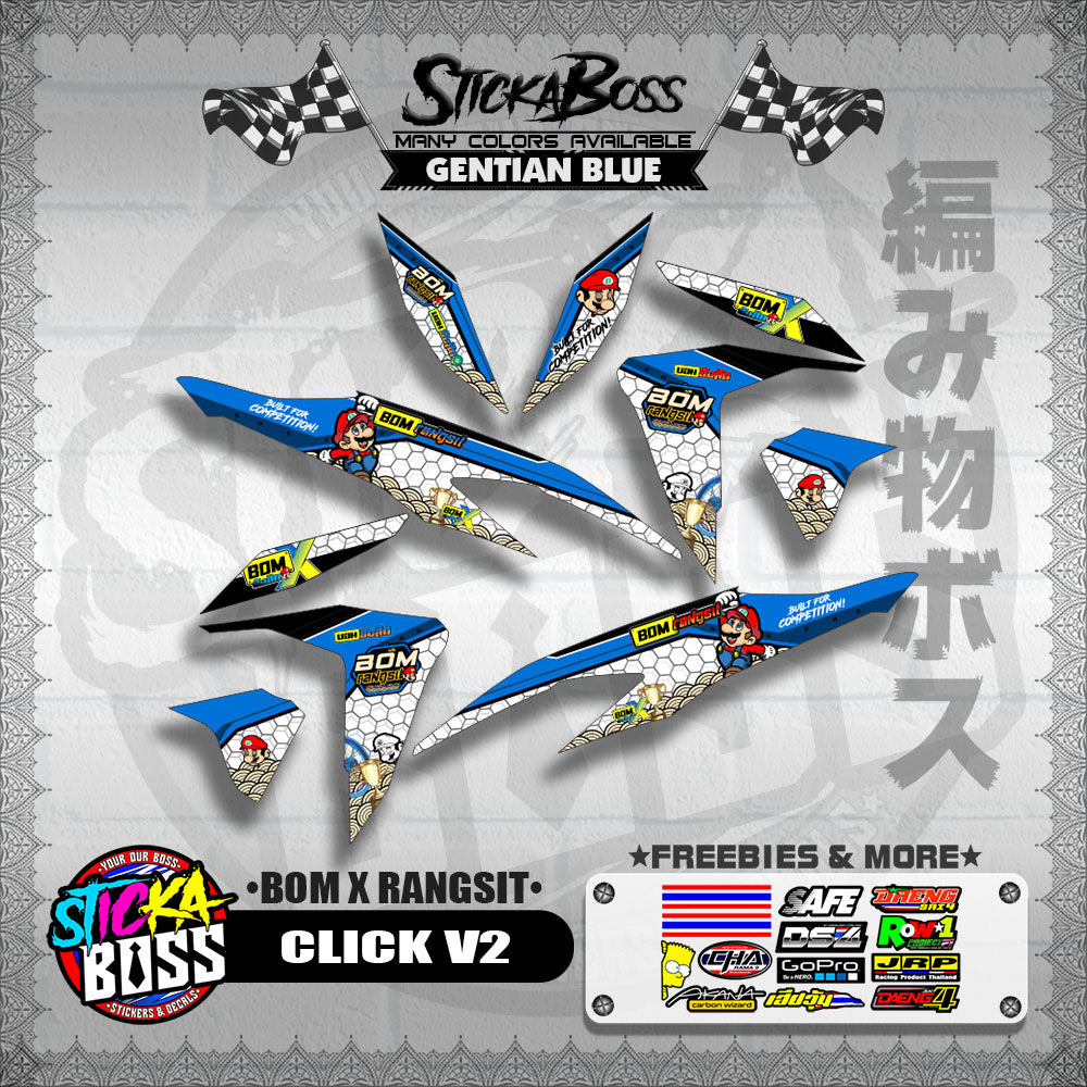 CLICK V2 INDO CONCEPT DECALS ( BOM X RANGSIT )【WITH FREEBIES】