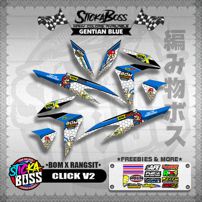 CLICK V2 INDO CONCEPT DECALS ( BOM X RANGSIT )【WITH FREEBIES】
