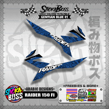 RAIDER 150 Fi DECALS ( ARABIC DESIGNS )【WITH FREEBIES】
