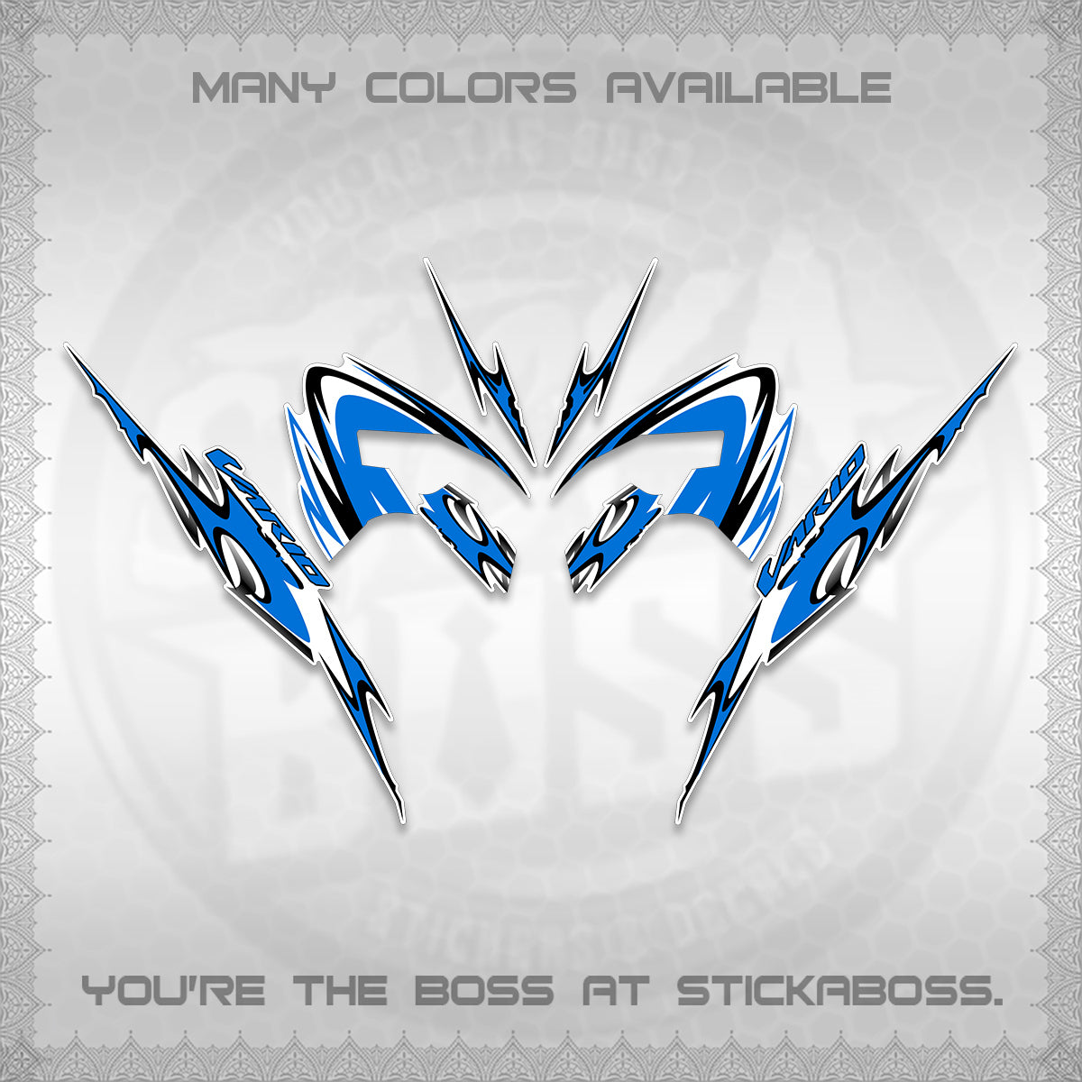 CLICK 125 V3 VARIO STRIPING FOR WHITE DECALS (2026 NEW LED DESIGN) STICKER KITS By STICKABOSS