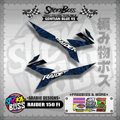 RAIDER 150 Fi DECALS ( ARABIC DESIGNS )【WITH FREEBIES】