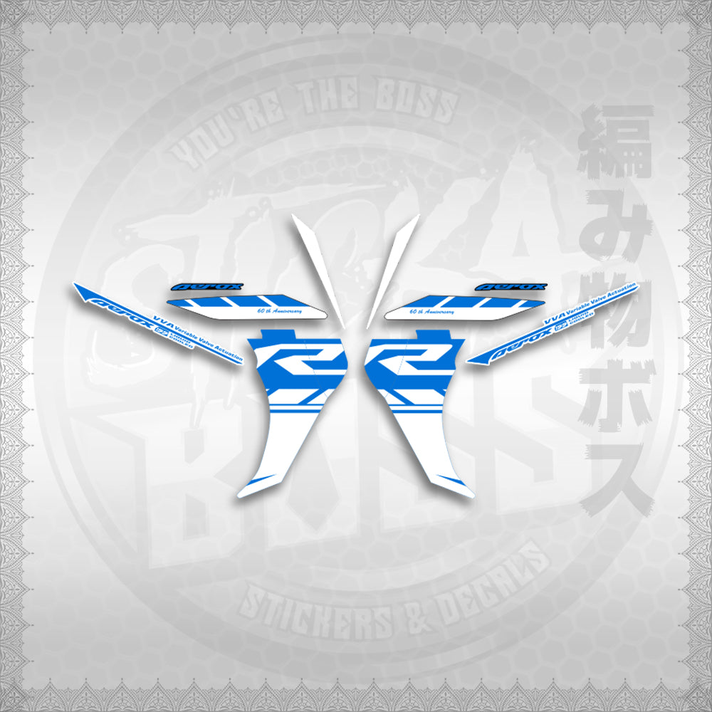 STICKER DECALS for AEROX 155 V2 THAI FOR WHITE (AV2R1IN) By STICKABOSS (SOFIE LAMINATED WATERPROOF)