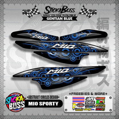 MIO SPORTY DECALS ( ABSTRACT CIRCLES DESIGN )【WITH FREEBIES】