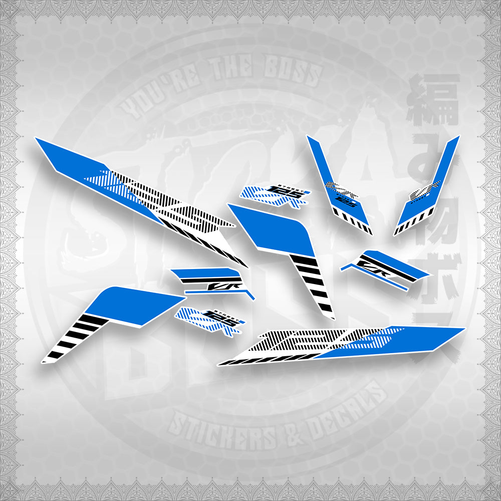 STICKER DECALS for CLICK 125 V3 (CV3VRSTDEFOWH) By STICKABOSS (SOFIE LAMINATED)
