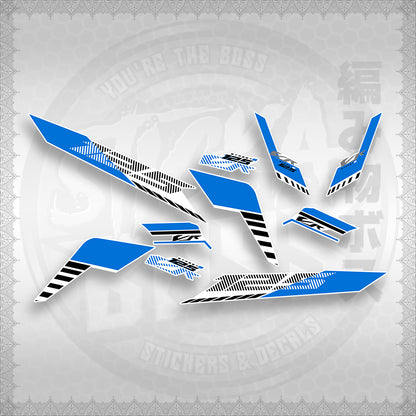 STICKER DECALS for CLICK 125 V3 (CV3VRSTDEFOWH) By STICKABOSS (SOFIE LAMINATED)