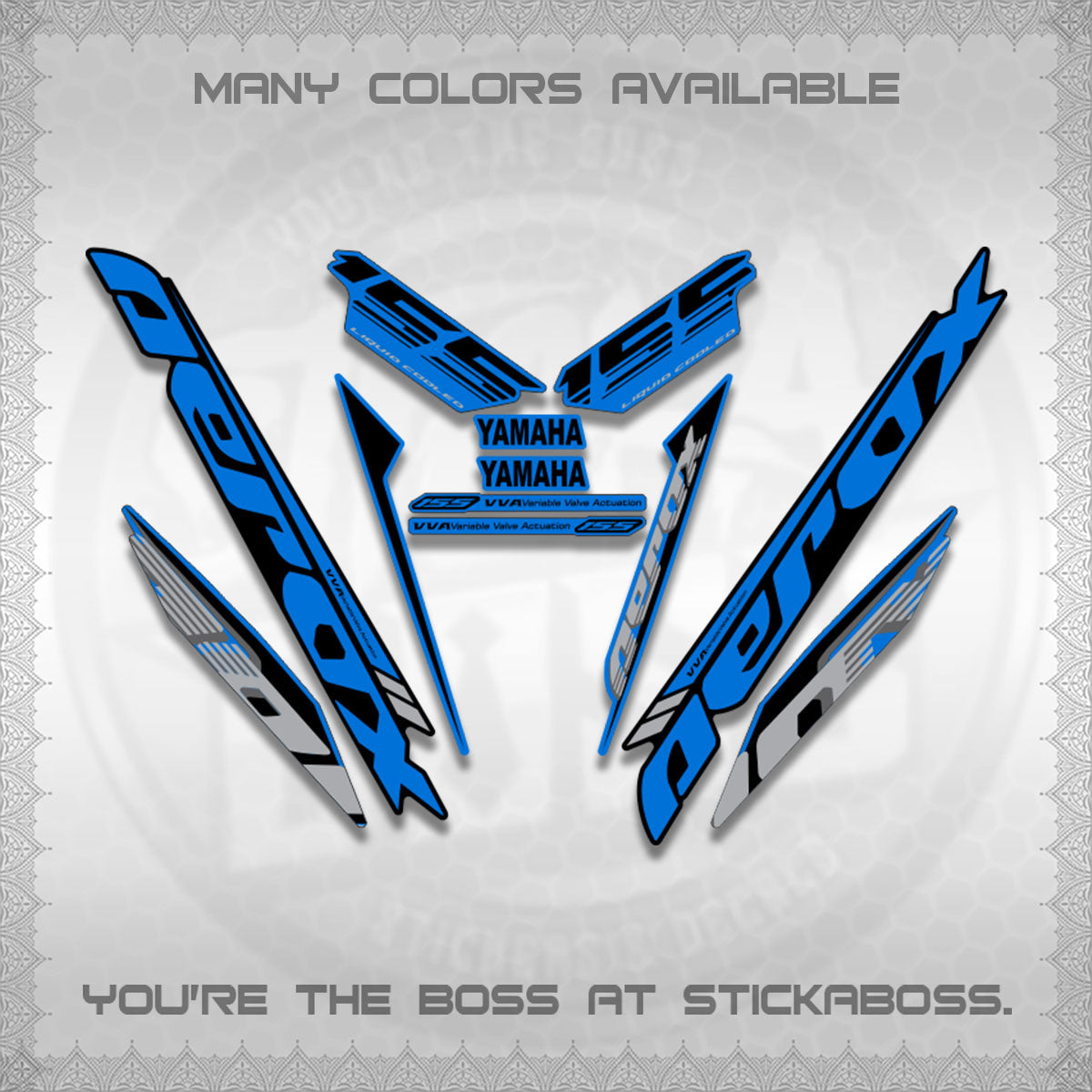 AEROX V3 STOCK STRIPING DECALS (SP EDITION)STICKER DECALS By STICKABOSS