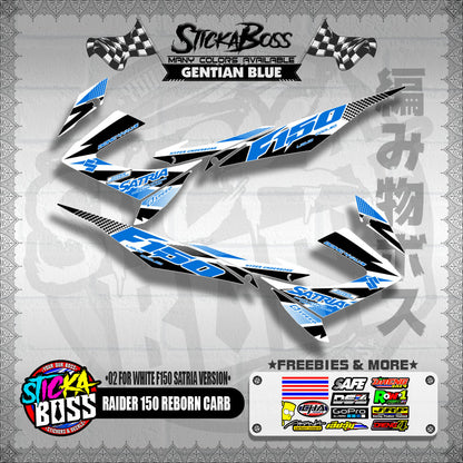 RAIDER 150 REBORN CARB DECALS ( 02 FOR WHITE F150 SATRIA VERSION )【WITH FREEBIES】