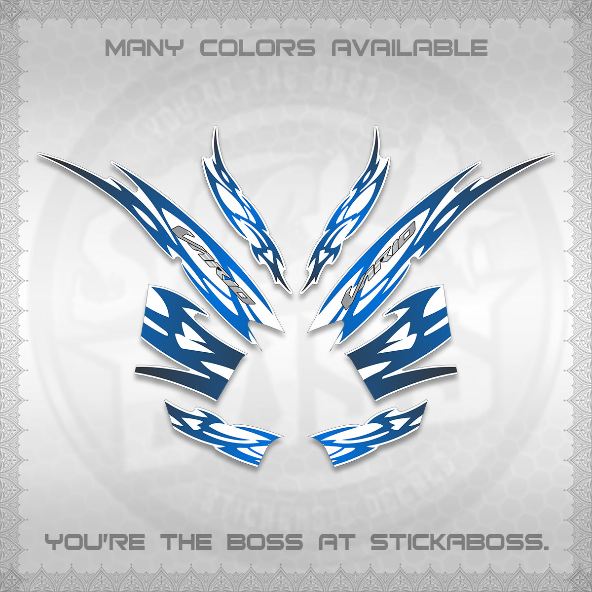 CLICK 125 V2 INDO STRIPING FOR WHITE DECALS (2026 NUSANTARA MOTIF) STICKER DECALS By STICKABOSS