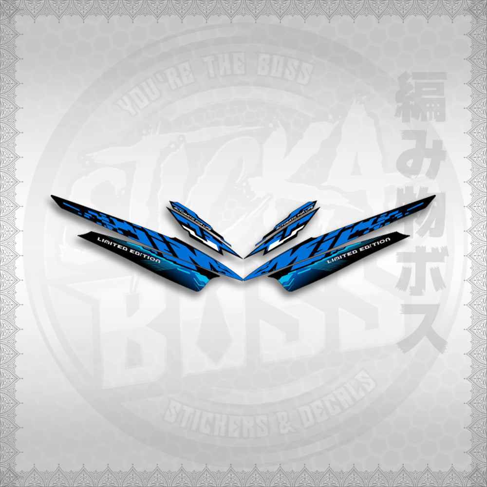 STICKER DECALS for MIO SPORTY (MSP25GLCO) By STICKABOSS (SOFIE LAMINATED WATERPROOF)