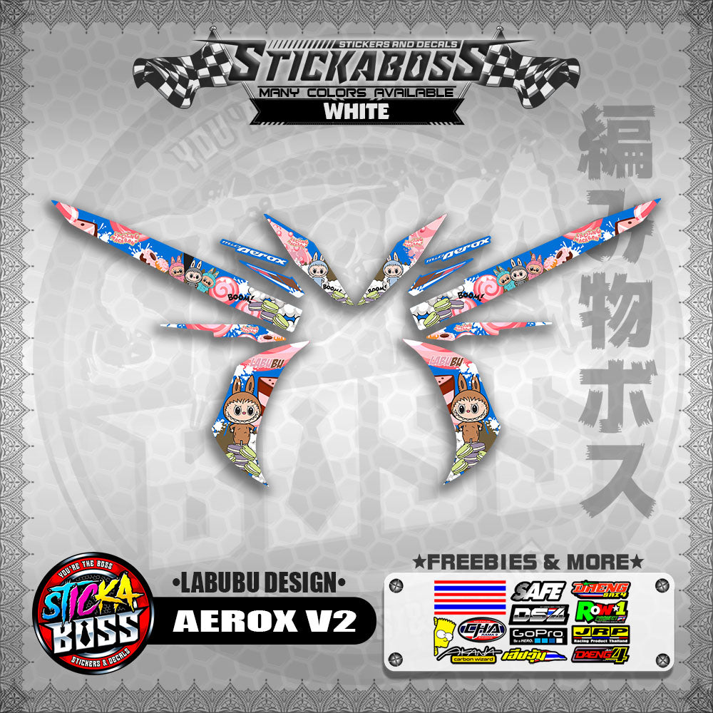 AEROX V2 STICKER DECALS ( LABUBU DESIGN )【WITH FREEBIES】