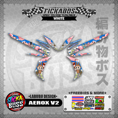 AEROX V2 STICKER DECALS ( LABUBU DESIGN )【WITH FREEBIES】