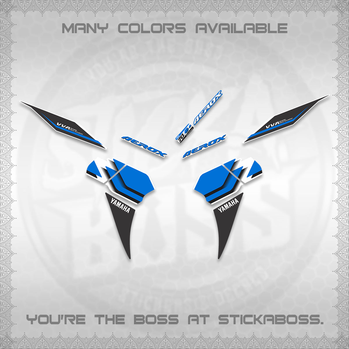 AEROX V2 DECALS (70th ANNIVERSARY DESIGN) STICKER DECALS By STICKABOSS (Copy) (Copy) (Copy) (Copy) (Copy)