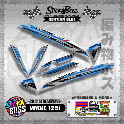 WAVE 125i DECALS ( 2012 STREAKWAVE )【WITH FREEBIES】