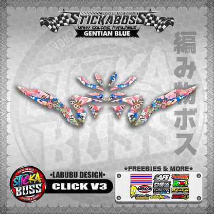 CLICK V3 STICKER DECALS (LABUBU DESIGN)【WITH FREEBIES】