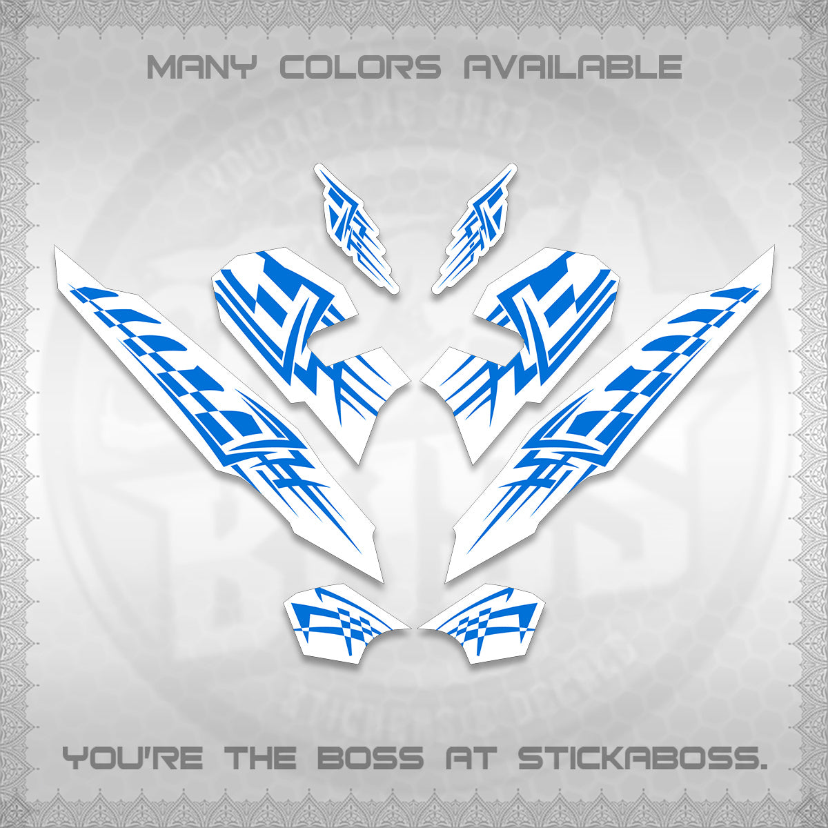 CLICK 125 V3 VARIO INDO-MALAY FOR WHITE DECALS (2026 TRIBAL LINES DESIGN) STICKER DECALS By STICKABOSS