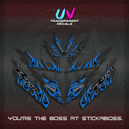 【PREMIUM UV PRINT】TRANSPARENT RAIDER 150 Fi DECALS(API TERBARU VIRAL ELEGAN)STICKER By STICKABOSS