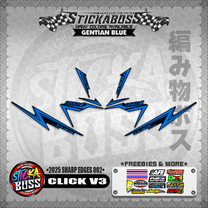 CLICK V3 INDO STICKER DECALS ( 2025 SHARP EDGES 002 )【WITH FREEBIES】