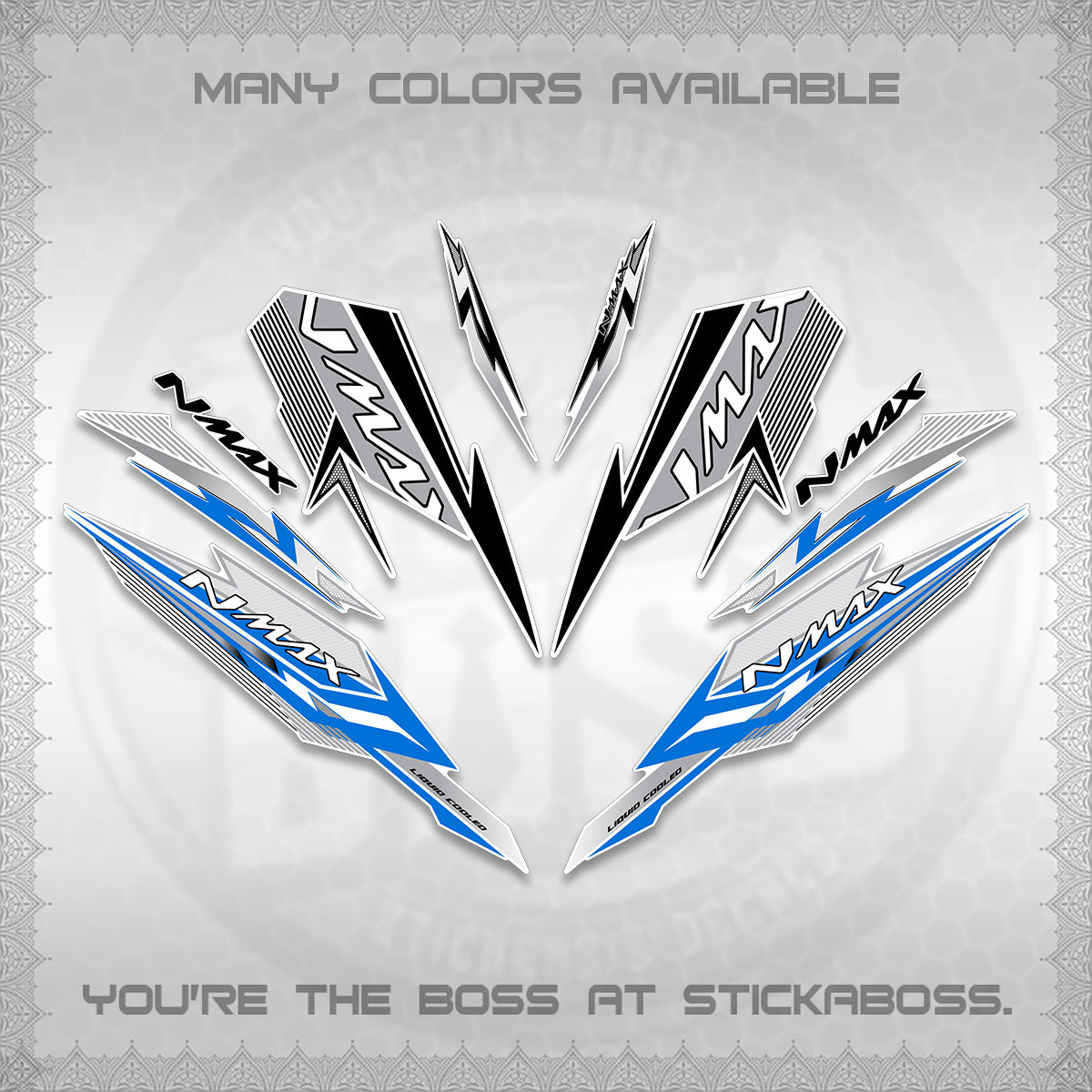 NMAX V2 FOR WHITE DECALS (2026 VARIO STYLE) STICKER DECALS By STICKABOSS