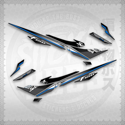 STICKER DECALS for RAIDER 150 REBORN CARB(RRCSATHDE)By STICKABOSS(SOFIE LAMINATED WATERPROOF)