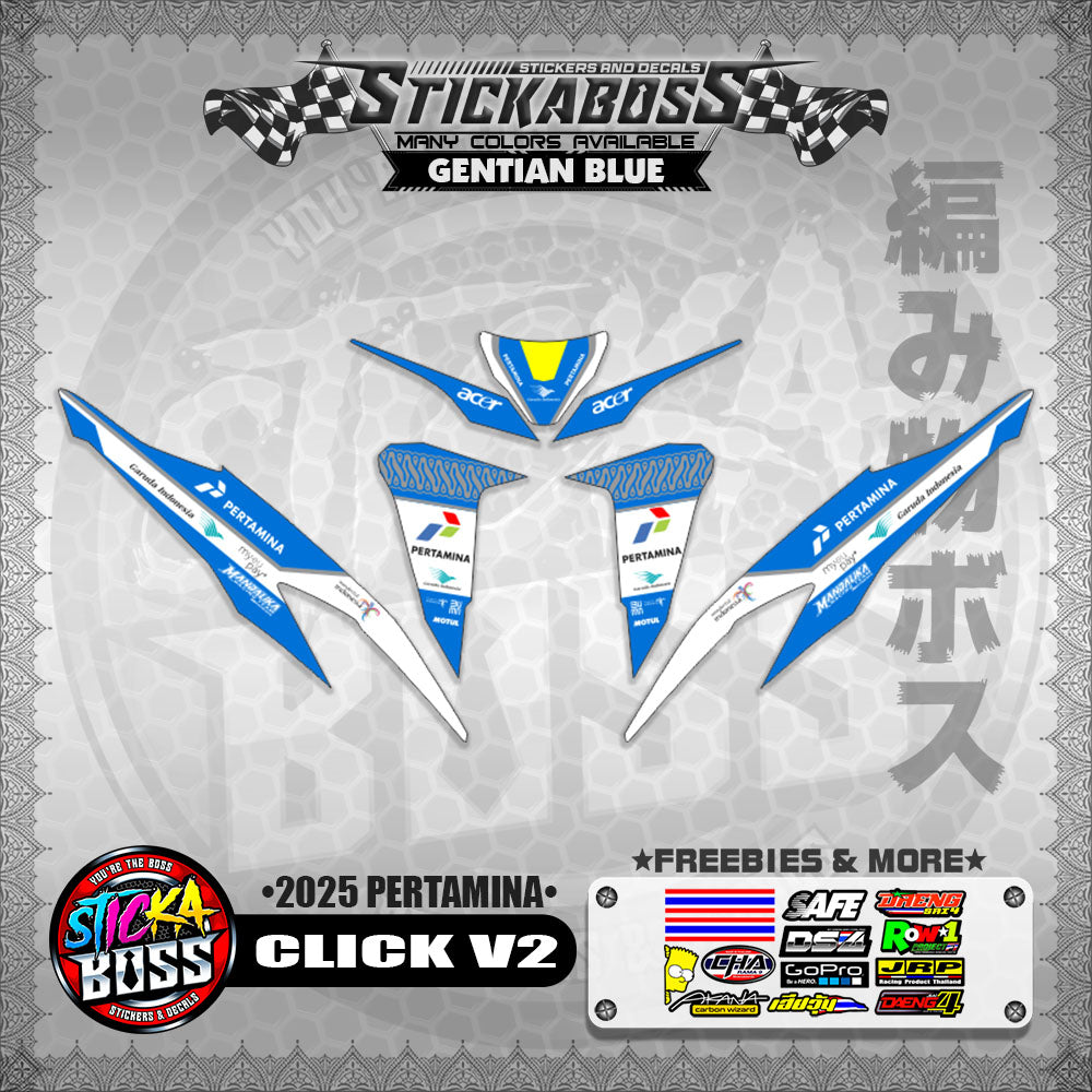 CLICK V2 STICKER DECALS ( 2025 PERTAMINA )【WITH FREEBIES】