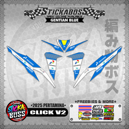 CLICK V2 STICKER DECALS ( 2025 PERTAMINA )【WITH FREEBIES】