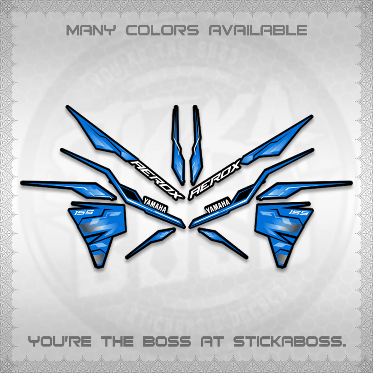 AEROX V3 INDO DECALS (ALPHA TURBO 0001)STICKER DECALS By STICKABOSS
