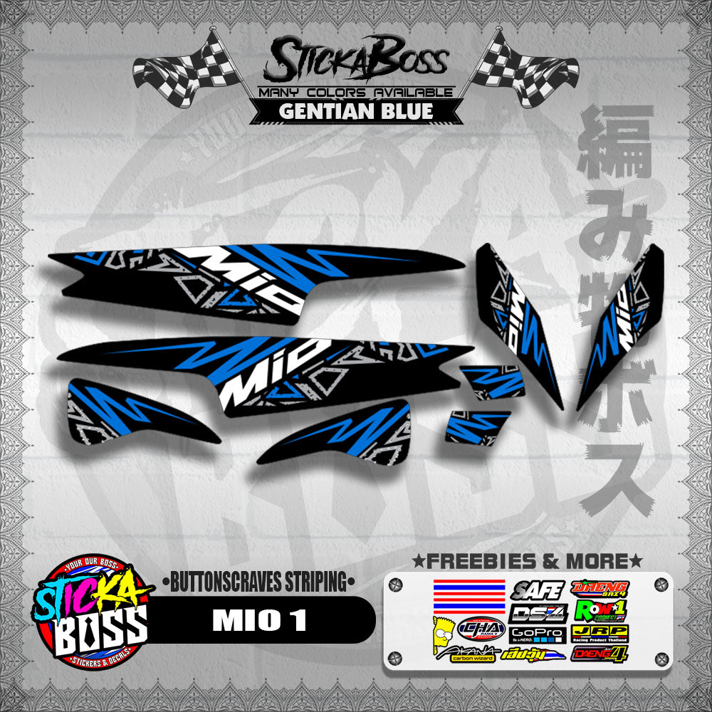 MIO 1 DECALS ( BUTTONSCRAVES STRIPING )【WITH FREEBIES】
