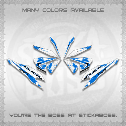 CLICK V2 MALAY FOR WHITE DECALS (HITAM STRIPING 03 MOTIF)STICKER DECALS By STICKABOSS