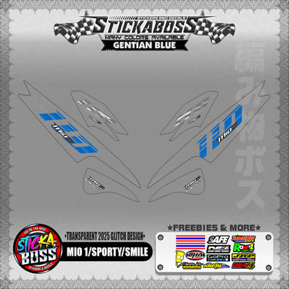 【PREMIUM UV PRINT】TRANSPARENT MIO 1/SPORTY /SMILE STICKER DECALS (2025 GLITCH DESIGN )