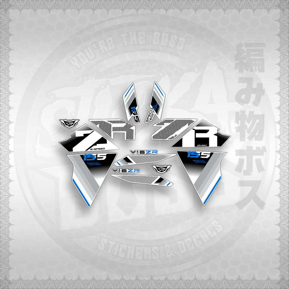 STICKER DECALS for SNIPER 155 (S155Y1SIPHFOWH) By STICKABOSS (SOFIE LAMINATED WATERPROOF)