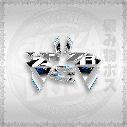 STICKER DECALS for SNIPER 155 (S155Y1SIPHFOWH) By STICKABOSS (SOFIE LAMINATED WATERPROOF)